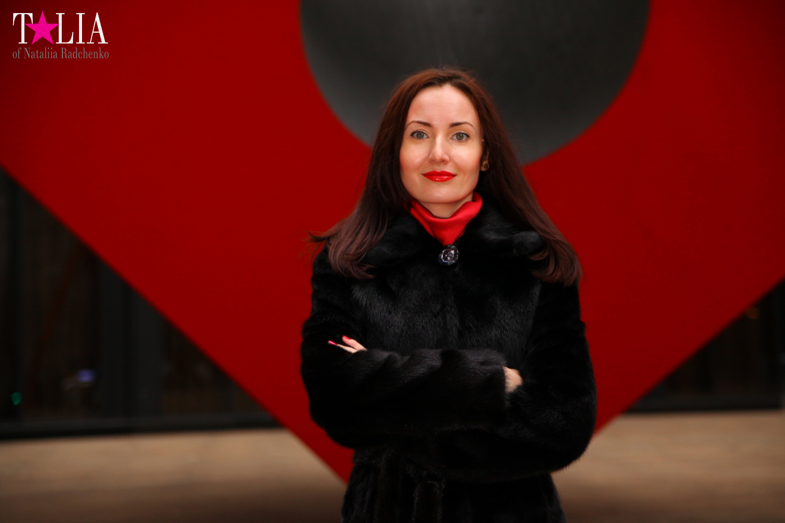 The Red Cube in Financial District of Manhattan, New York
