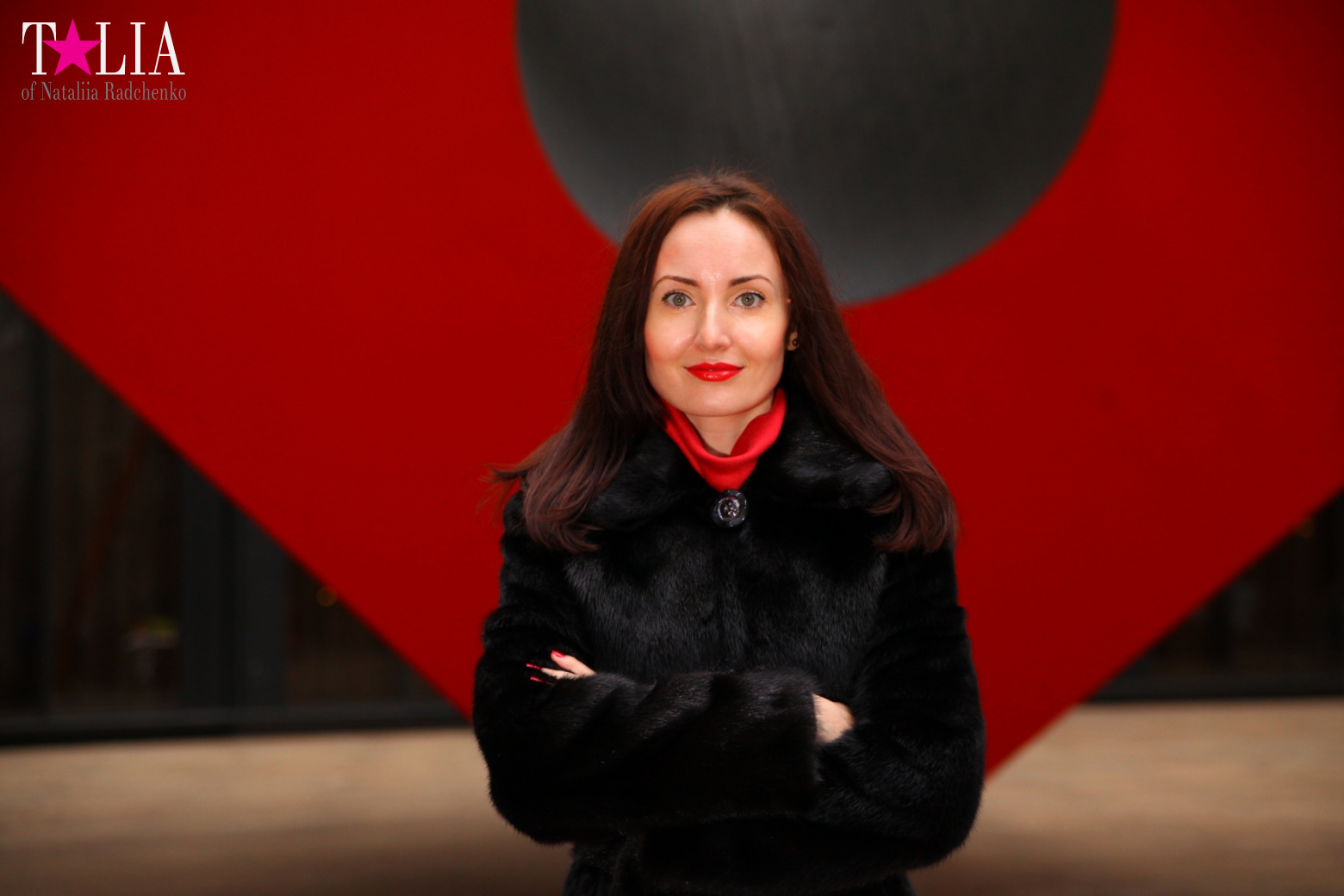 The Red Cube in Financial District of Manhattan, New York