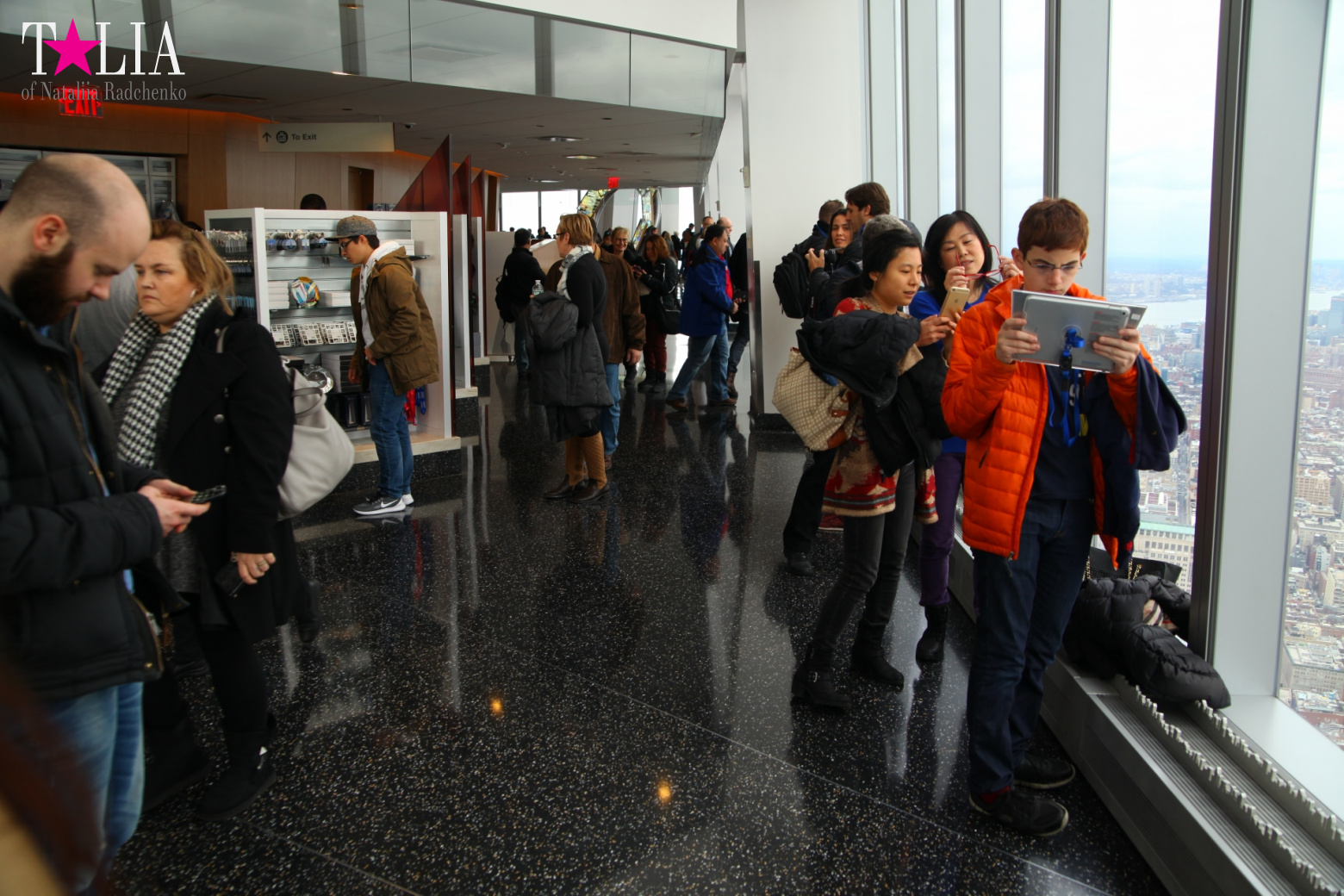 The 100th floor of the World Trade Center or One World Observatory in New York
