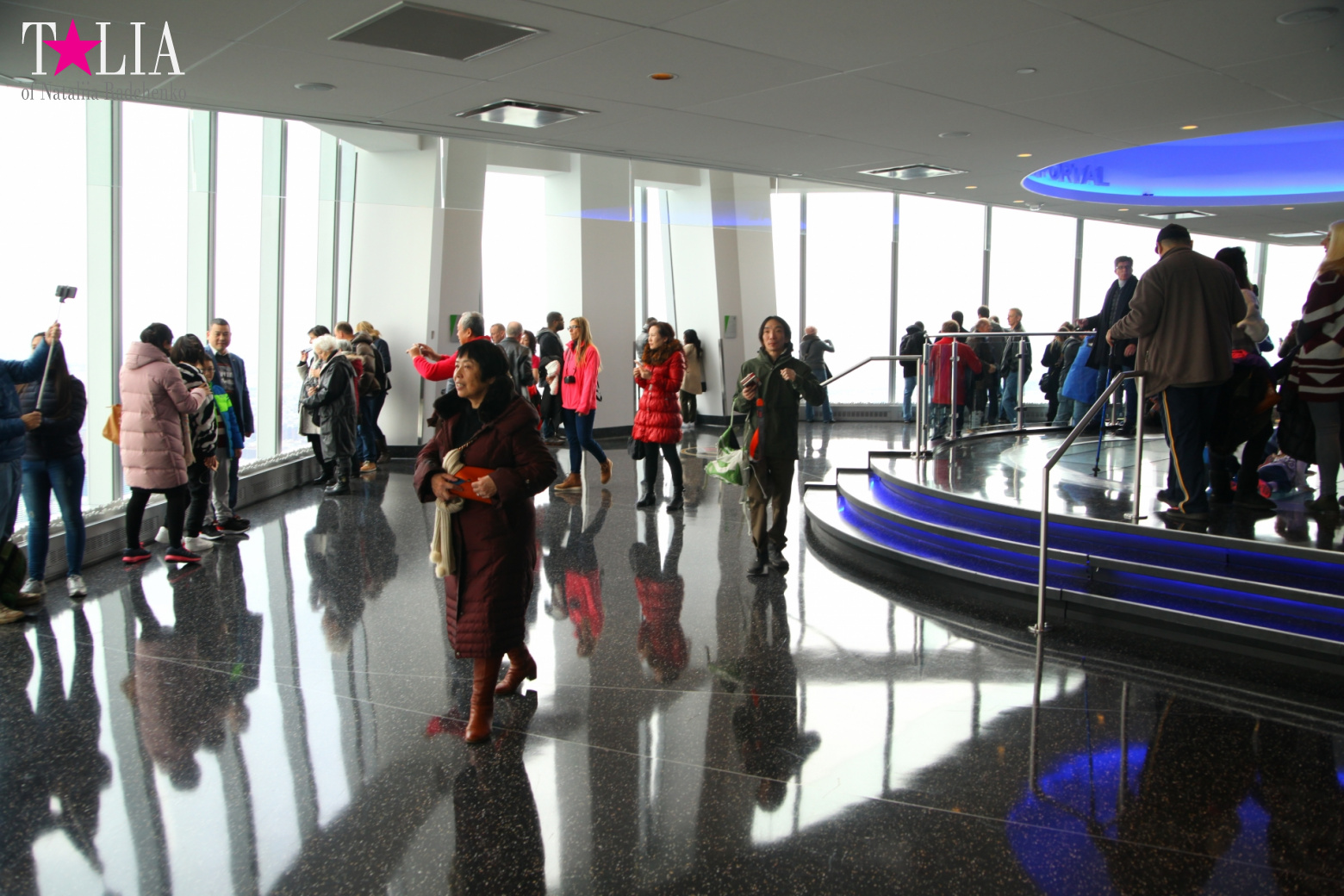 The 100th floor of the World Trade Center or One World Observatory in New York