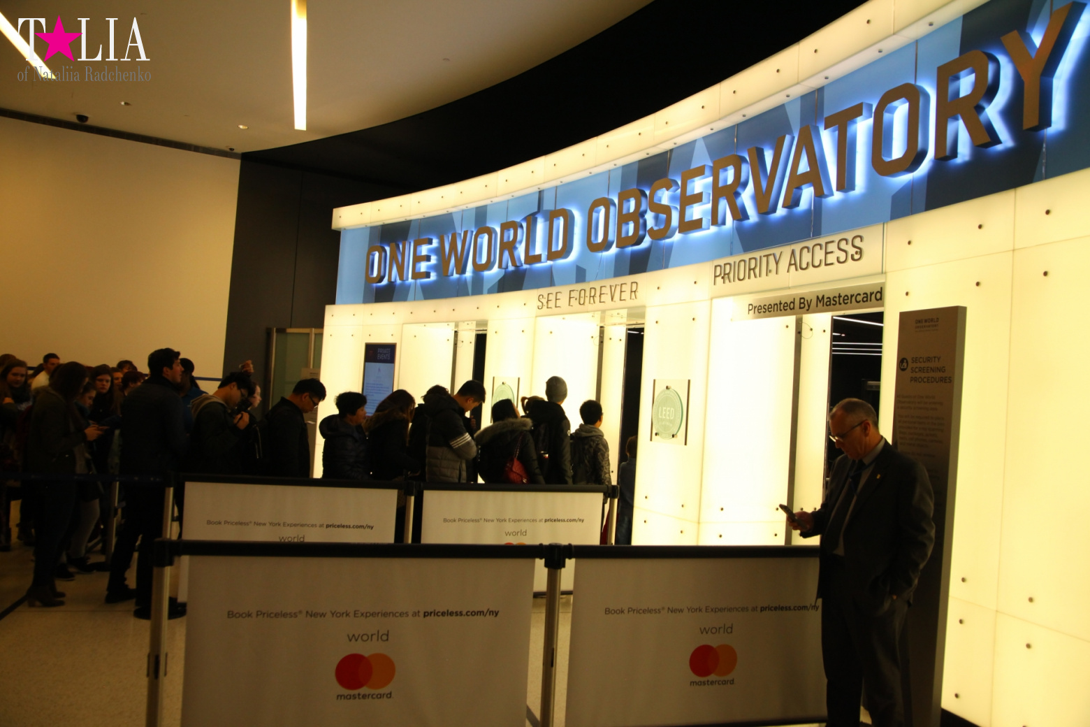 The 100th floor of the World Trade Center or One World Observatory in New York