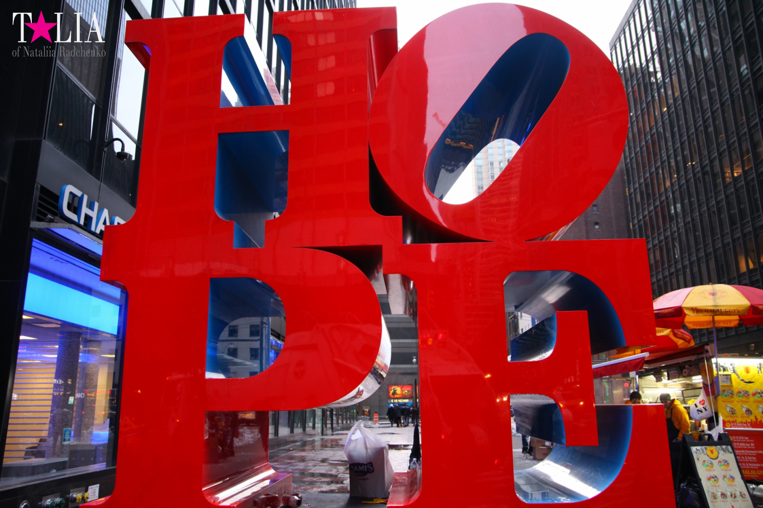 LOVE and HOPE sculptures in New York City