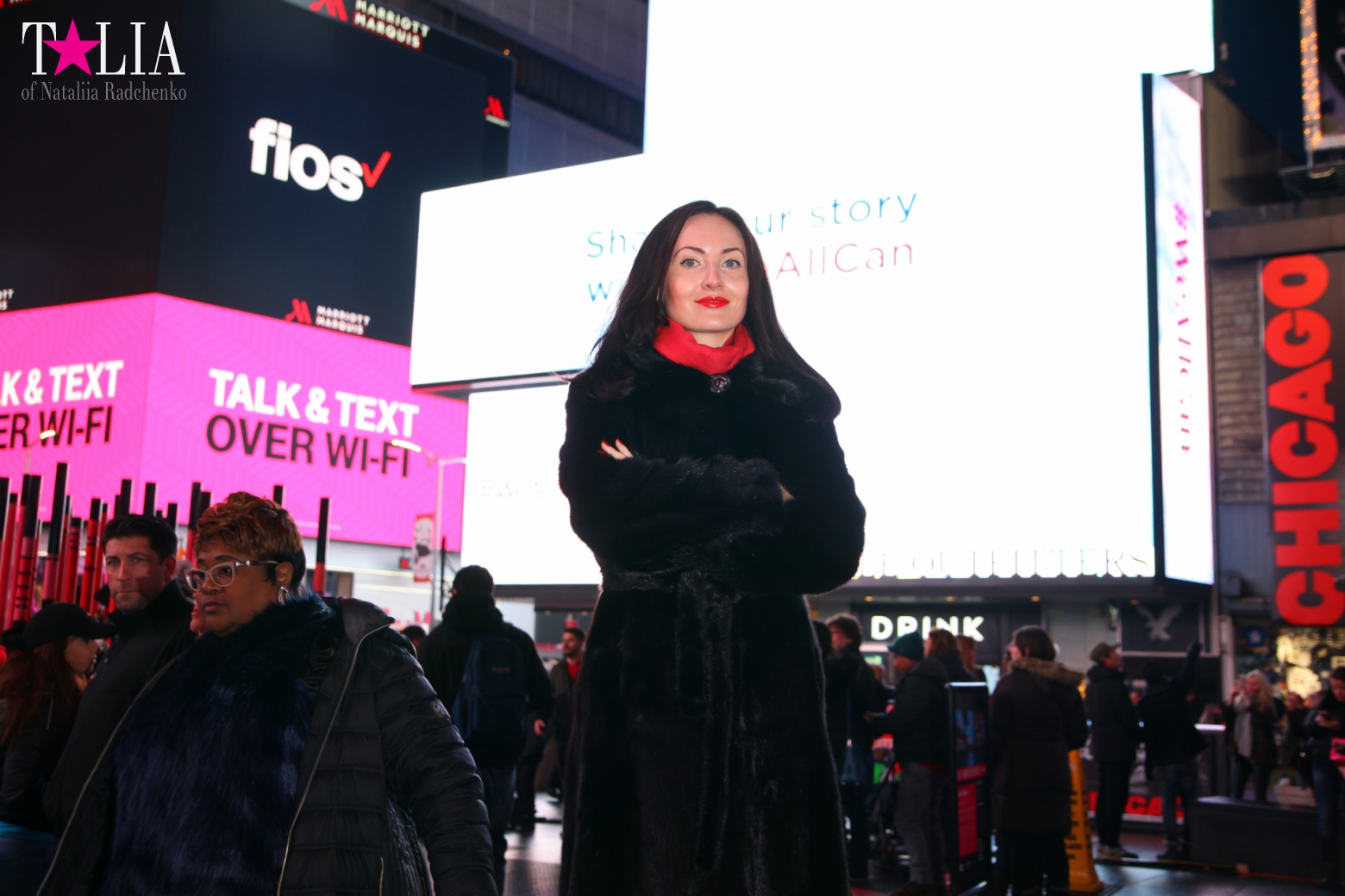 The Heart Sculpture for Valentine's Day and the Red Stairs Duffy in Times Square