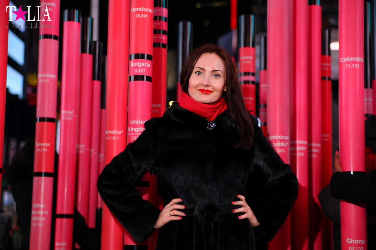 The Heart Sculpture for Valentine's Day and the Red Stairs Duffy in Times Square