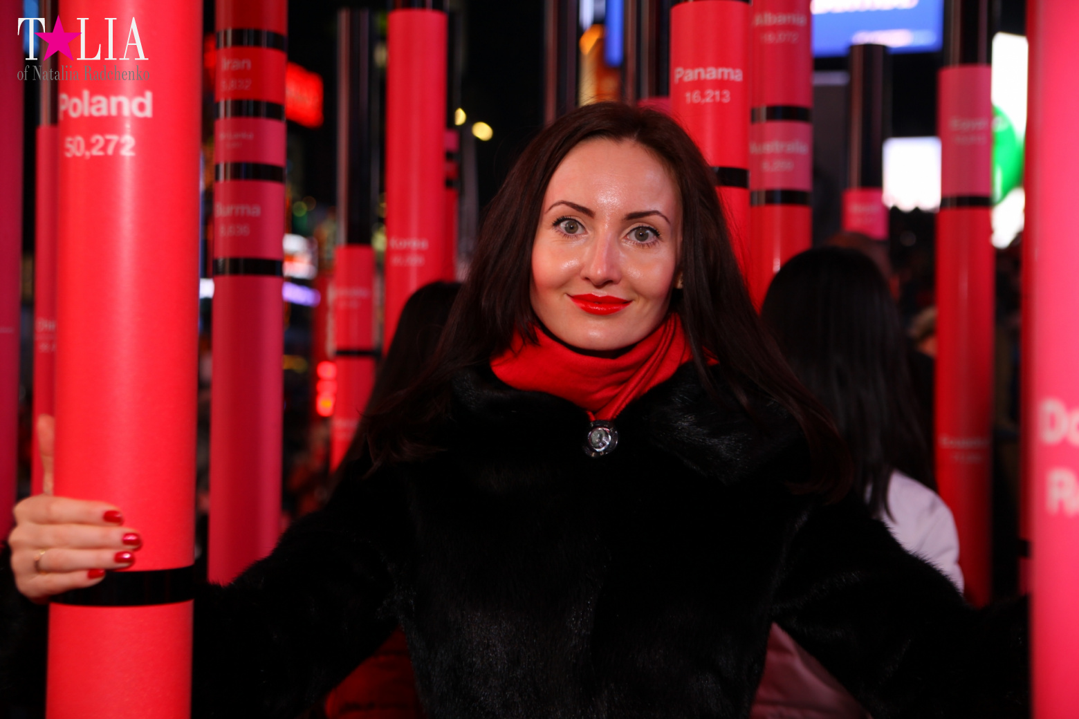 The Heart Sculpture for Valentine's Day and the Red Stairs Duffy in Times Square