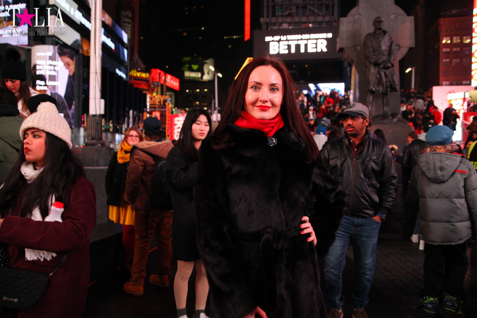 The Heart Sculpture for Valentine's Day and the Red Stairs Duffy in Times Square