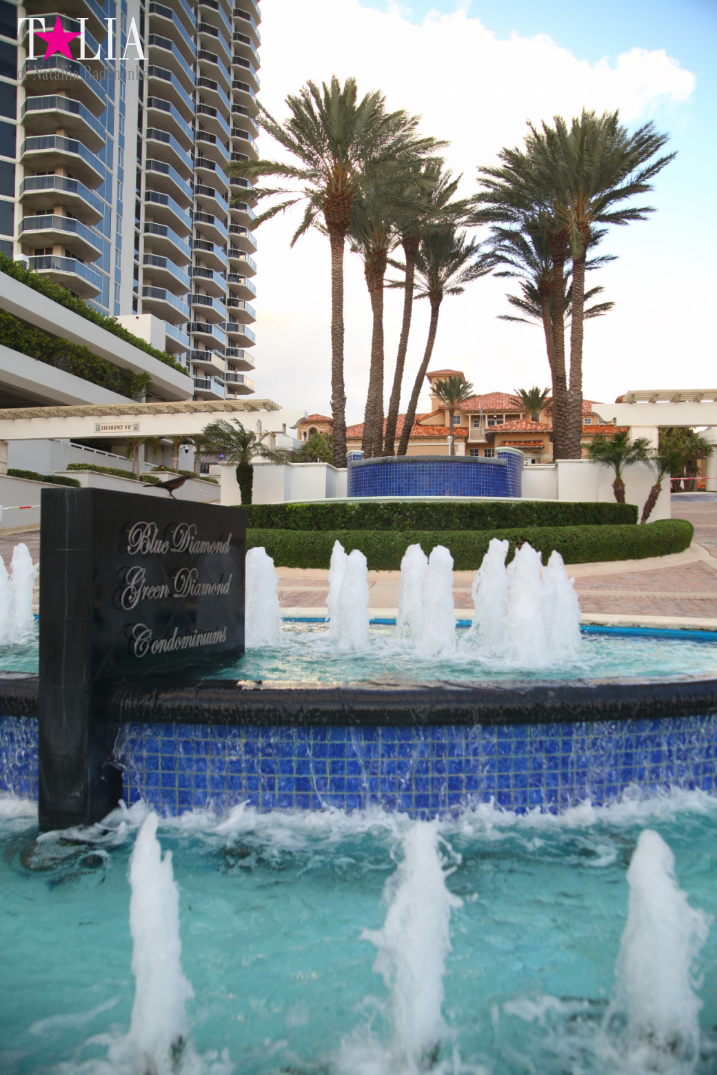Yachts, Palms, Bay - The promenade of Middle Miami Beach, Collins Avenue
